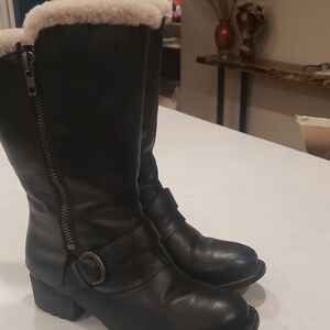 Born Black Shearling-Lined Winter Boots